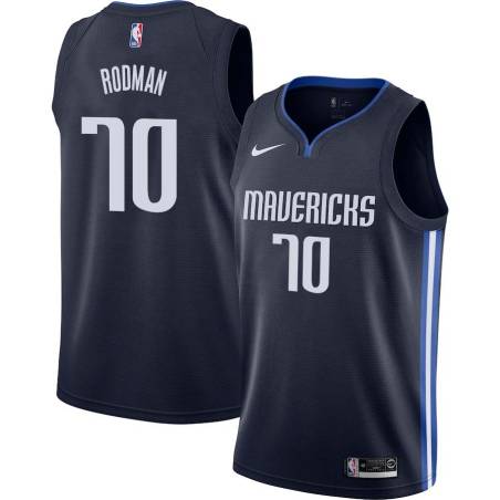 Navy Dennis Rodman Mavericks #70 Twill Basketball Jersey FREE SHIPPING