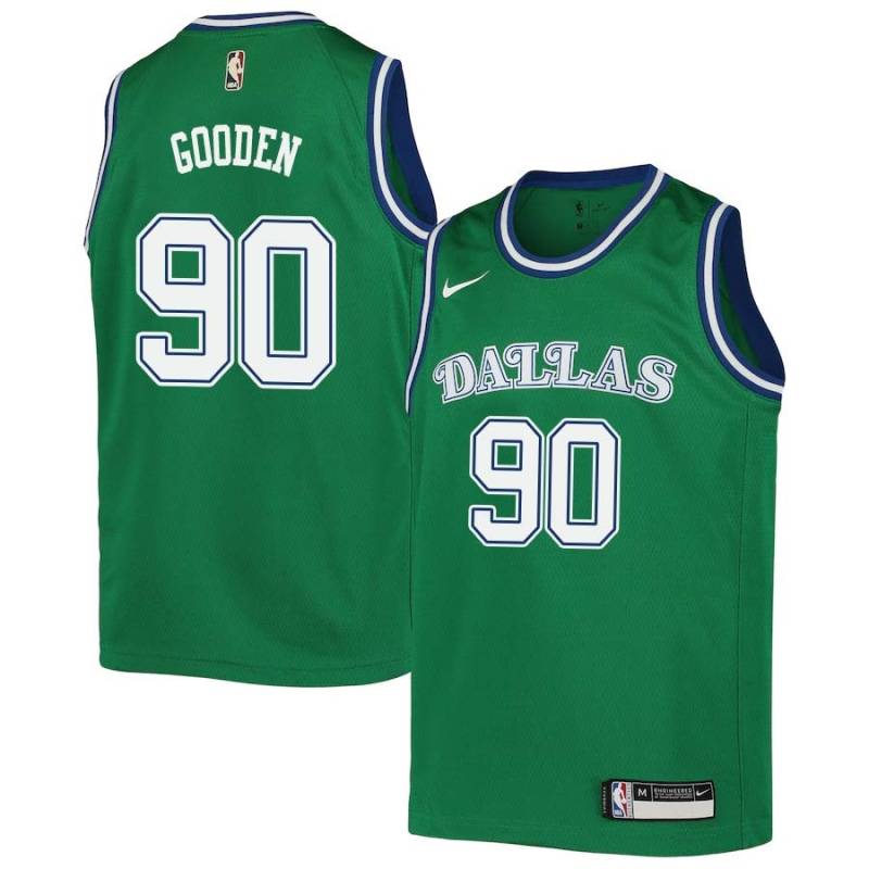 Green_Throwback Drew Gooden Mavericks #90 Twill Basketball Jersey FREE SHIPPING