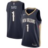 Navy Baron Davis Pelicans #1 Twill Basketball Jersey FREE SHIPPING