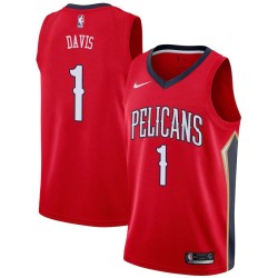 Red Baron Davis Pelicans #1 Twill Basketball Jersey FREE SHIPPING