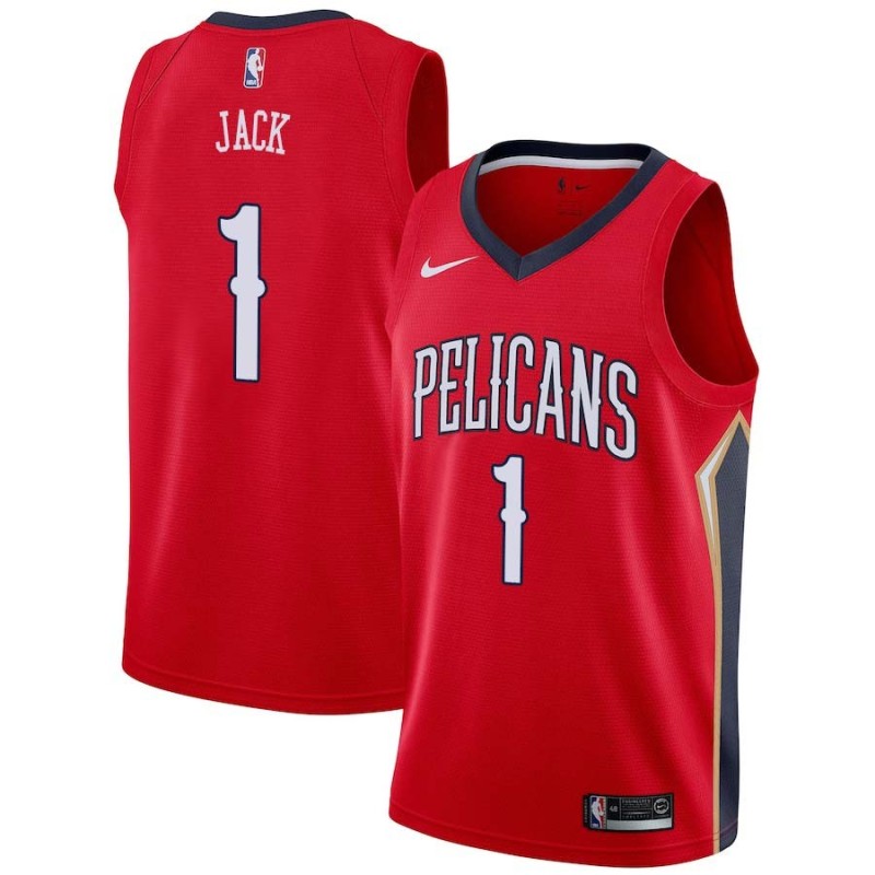 Red Jarrett Jack Pelicans #1 Twill Basketball Jersey FREE SHIPPING