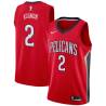 Red Stacey Augmon Pelicans #2 Twill Basketball Jersey FREE SHIPPING