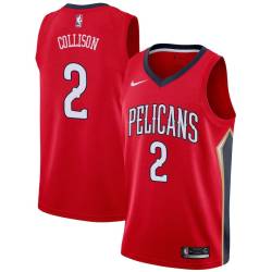 Red Darren Collison Pelicans #2 Twill Basketball Jersey FREE SHIPPING