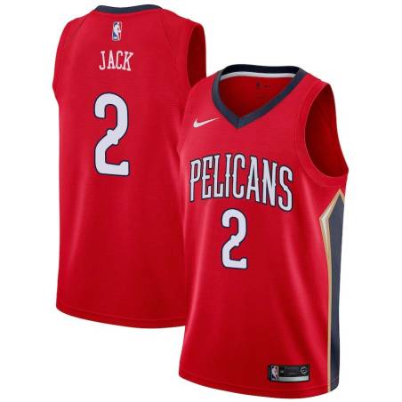 Red Jarrett Jack Pelicans #2 Twill Basketball Jersey FREE SHIPPING