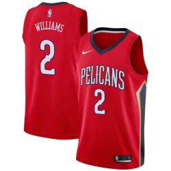 Red Elliot Williams Pelicans #2 Twill Basketball Jersey FREE SHIPPING