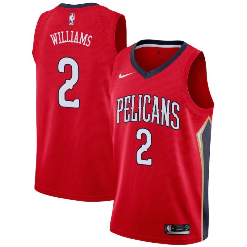 Red Elliot Williams Pelicans #2 Twill Basketball Jersey FREE SHIPPING