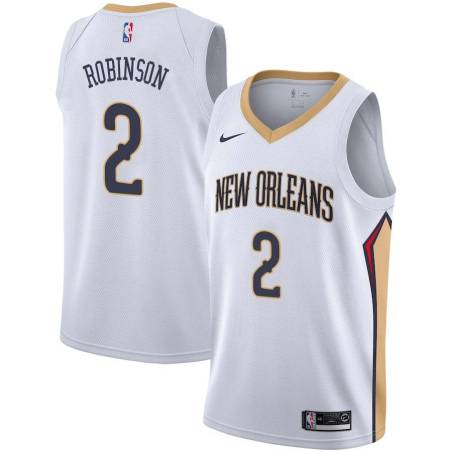 White Nate Robinson Pelicans #2 Twill Basketball Jersey FREE SHIPPING