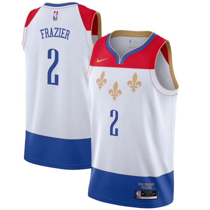 2020-21City Tim Frazier Pelicans #2 Twill Basketball Jersey FREE SHIPPING