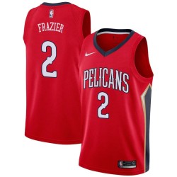 Red Tim Frazier Pelicans #2 Twill Basketball Jersey FREE SHIPPING