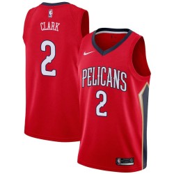 Red Ian Clark Pelicans #2 Twill Basketball Jersey FREE SHIPPING