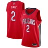 Red Ian Clark Pelicans #2 Twill Basketball Jersey FREE SHIPPING