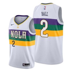 2019-20City Lonzo Ball Pelicans #2 Twill Basketball Jersey FREE SHIPPING