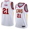 White Johnny Egan Twill Basketball Jersey -Cavaliers #21 Egan Twill Jerseys, FREE SHIPPING