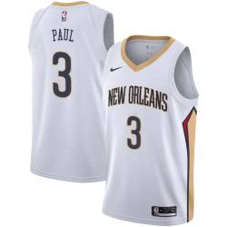 White Chris Paul Pelicans #3 Twill Basketball Jersey FREE SHIPPING