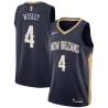 Navy David Wesley Pelicans #4 Twill Basketball Jersey FREE SHIPPING