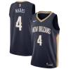 Navy Sean Marks Pelicans #4 Twill Basketball Jersey FREE SHIPPING