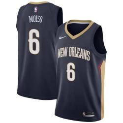 Navy Jerome Moiso Pelicans #6 Twill Basketball Jersey FREE SHIPPING