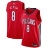 Red Marco Belinelli Pelicans #8 Twill Basketball Jersey FREE SHIPPING