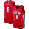 Red Luke Babbitt Pelicans #8 Twill Basketball Jersey FREE SHIPPING