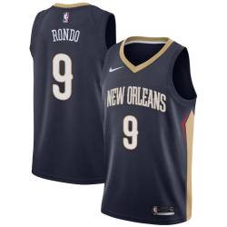 Navy Rajon Rondo Pelicans #9 Twill Basketball Jersey FREE SHIPPING