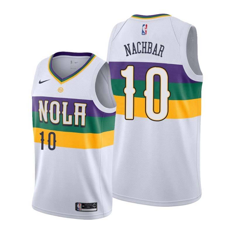 2019-20City Bostjan Nachbar Pelicans #10 Twill Basketball Jersey FREE SHIPPING