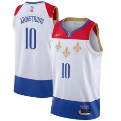 2020-21City Darrell Armstrong Pelicans #10 Twill Basketball Jersey FREE SHIPPING