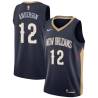 Navy Kenny Anderson Pelicans #12 Twill Basketball Jersey FREE SHIPPING