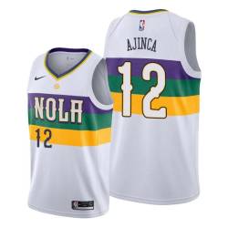 2019-20City Alexis Ajinca Pelicans #12 Twill Basketball Jersey FREE SHIPPING