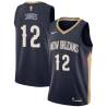 Navy Jalen Jones Pelicans #12 Twill Basketball Jersey FREE SHIPPING