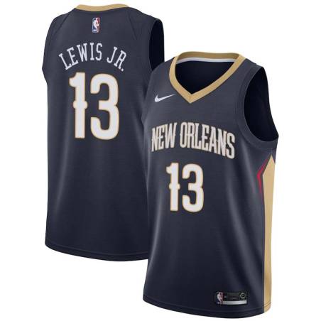 Navy Kira Lewis Jr. Pelicans #13 Twill Basketball Jersey FREE SHIPPING