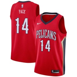 Red Robert Pack Pelicans #14 Twill Basketball Jersey FREE SHIPPING