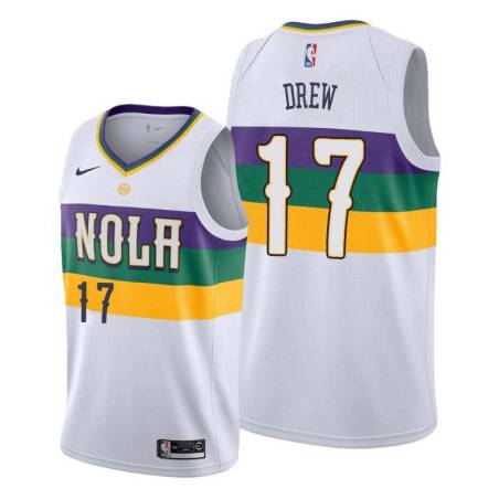 2019-20City Bryce Drew Pelicans #17 Twill Basketball Jersey FREE SHIPPING