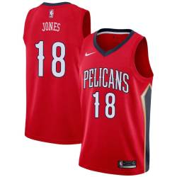 Red Solomon Jones Pelicans #18 Twill Basketball Jersey FREE SHIPPING