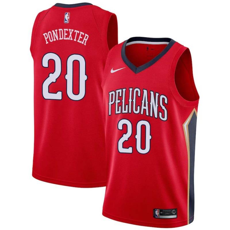 Red Quincy Pondexter Pelicans #20 Twill Basketball Jersey FREE SHIPPING