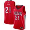 Red Marcus Fizer Pelicans #21 Twill Basketball Jersey FREE SHIPPING