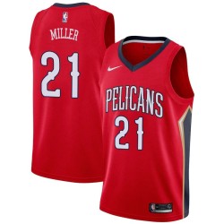 Red Darius Miller Pelicans #21 Twill Basketball Jersey FREE SHIPPING