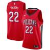 Red Cedric Simmons Pelicans #22 Twill Basketball Jersey FREE SHIPPING