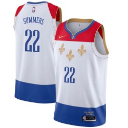 2020-21City DaJuan Summers Pelicans #22 Twill Basketball Jersey FREE SHIPPING