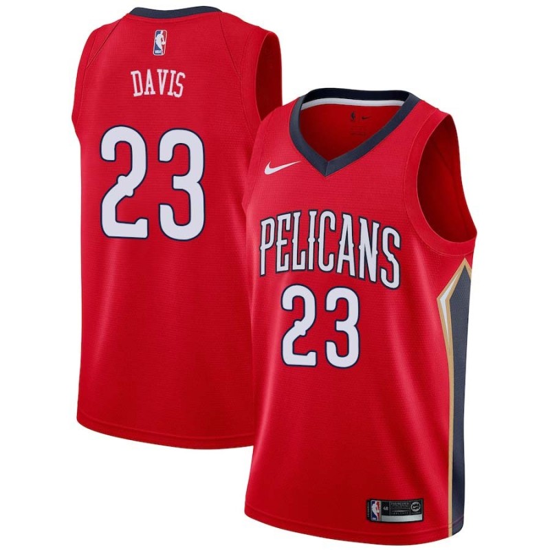 Red Anthony Davis Pelicans #23 Twill Basketball Jersey FREE SHIPPING