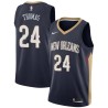 Navy Isaiah Thomas Pelicans #24 Twill Basketball Jersey FREE SHIPPING