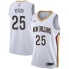 White Austin Rivers Pelicans #25 Twill Basketball Jersey FREE SHIPPING