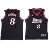 Black Throwback Paul Seymour Twill Basketball Jersey -76ers #8 Seymour Twill Jerseys, FREE SHIPPING