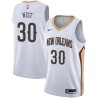 White David West Pelicans #30 Twill Basketball Jersey FREE SHIPPING