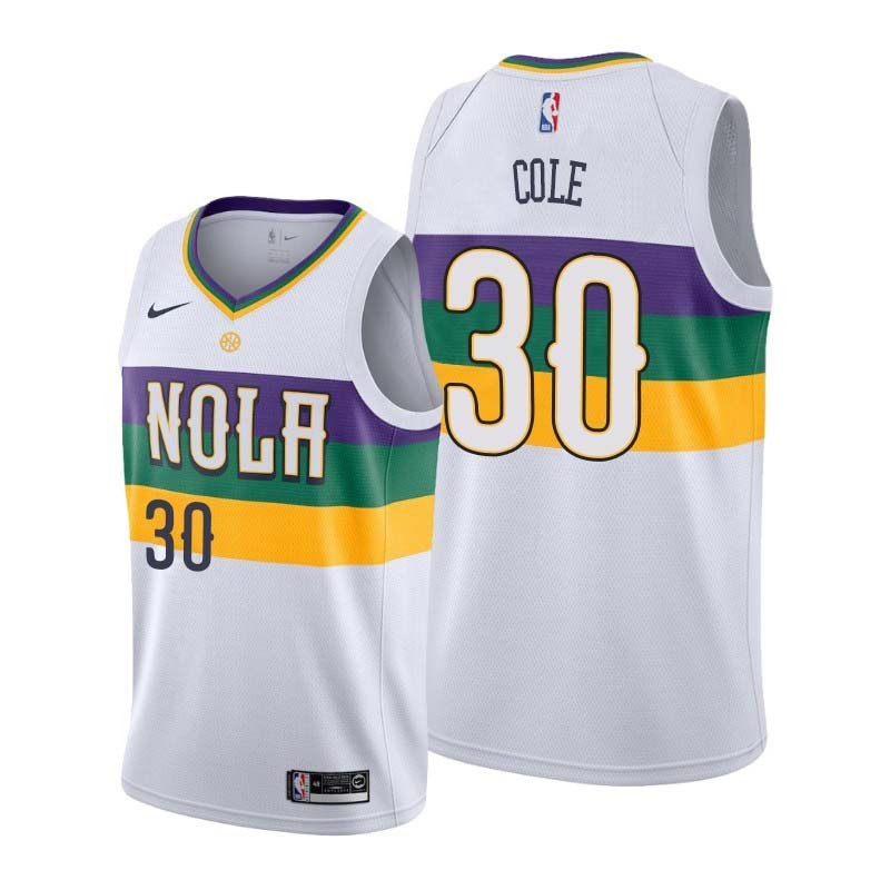 2019-20City Norris Cole Pelicans #30 Twill Basketball Jersey FREE SHIPPING