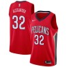 Red Courtney Alexander Pelicans #32 Twill Basketball Jersey FREE SHIPPING