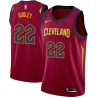 Burgundy Chris Dudley Twill Basketball Jersey -Cavaliers #22 Dudley Twill Jerseys, FREE SHIPPING