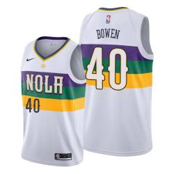 2019-20City Ryan Bowen Pelicans #40 Twill Basketball Jersey FREE SHIPPING