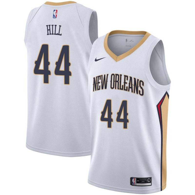 White Solomon Hill Pelicans #44 Twill Basketball Jersey FREE SHIPPING