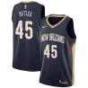 Navy Rasual Butler Pelicans #45 Twill Basketball Jersey FREE SHIPPING