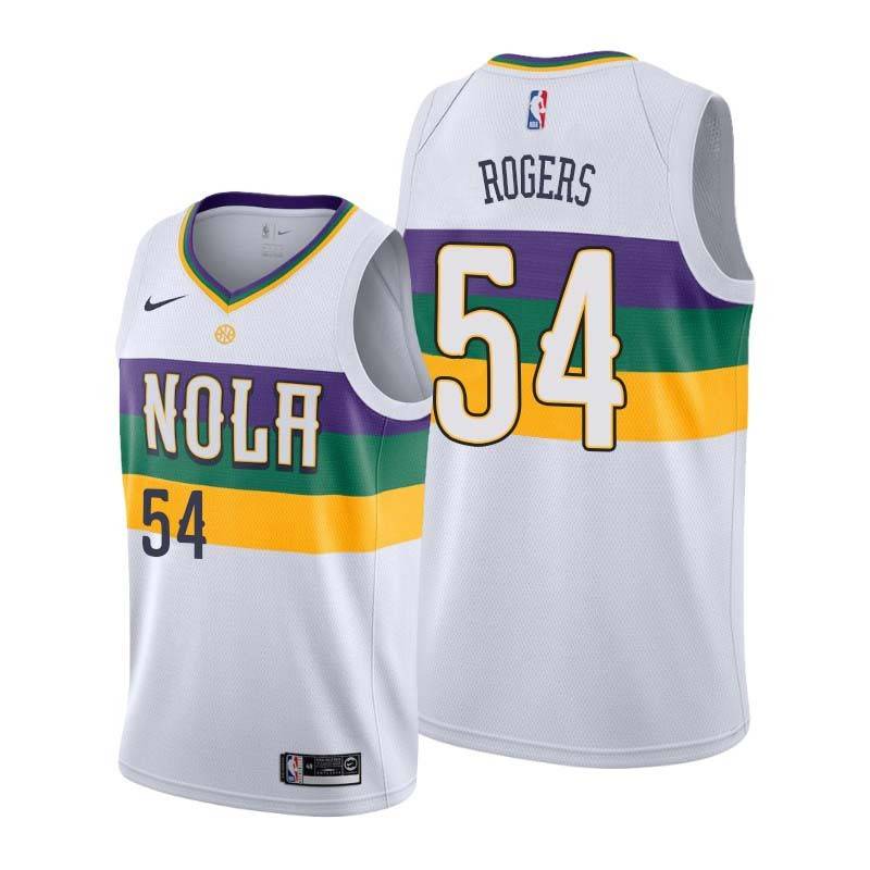 2019-20City Rodney Rogers Pelicans #54 Twill Basketball Jersey FREE SHIPPING